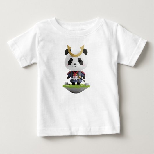 ちびサムライパンダ3Dキャラクター ベビーTシャツ (正面)