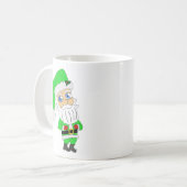 ちびサンタの緑のスーツ コーヒーマグカップ (正面左)