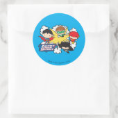 ちびジャスティスリーグ・オブ・アメリカ爆発 ラウンドシール (バッグ)