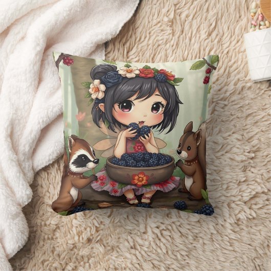 ちびフェアリーと森の仲間たち クッション (ブランケット)