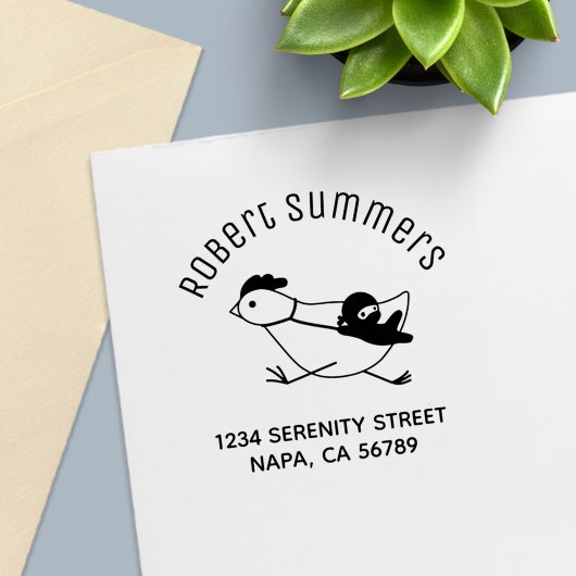 ちび忍者と狂暴チキン屋根の上での大冒険 住所 セルフインキングスタンプ