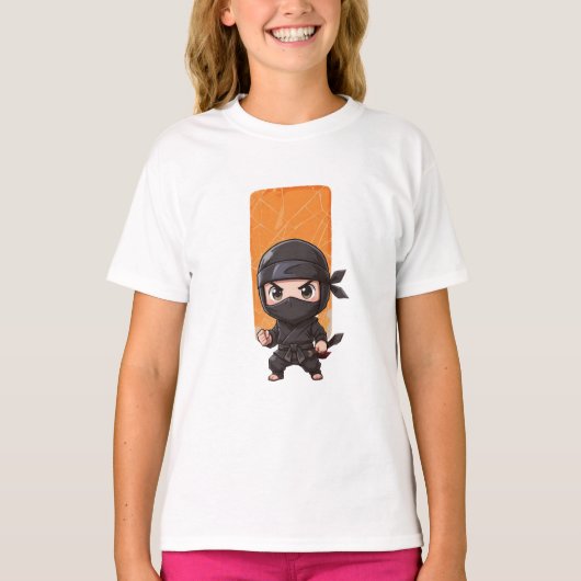 ちび忍者ベクターイラスト Tシャツ (正面)