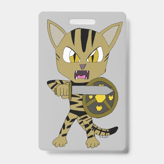 ちび戦士猫 バッジ (裏面)