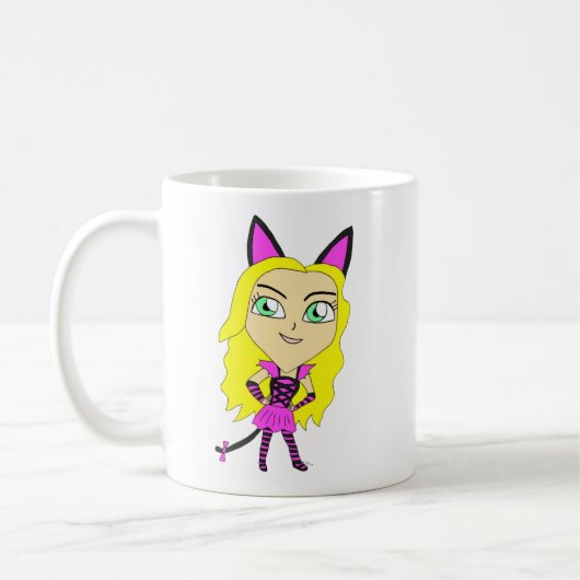 ちび猫娘 コーヒーマグカップ (左)