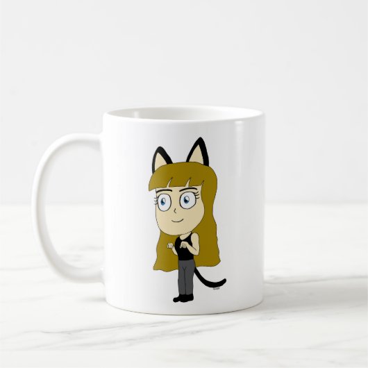 ちび猫娘 コーヒーマグカップ (左)