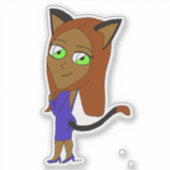 ちび猫娘 シール (正面)