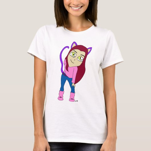 ちび猫娘 Tシャツ (正面)