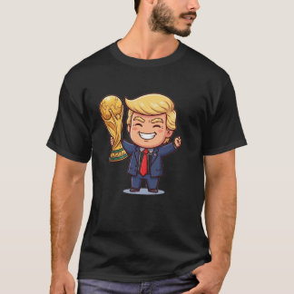 ちび DnTr ゴールドカップ 優勝者 チャンピオン おもしろ サッカー Tシャツ