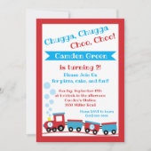 ちゅうがちょうちょう、列車誕生会のお招き 招待状 (正面)