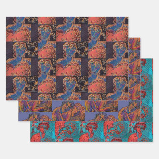 ちょいけなっと！ラッピング紙3シート ラッピングペーパーシート