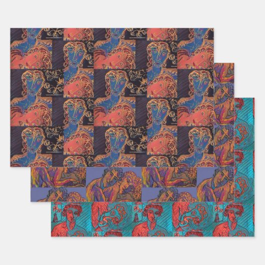 ちょいけなっと!ラッピング紙3シート ラッピングペーパーシート (セット)