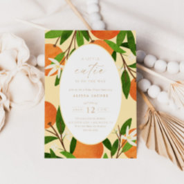 ちょいカワ | 現代的イエロー ニュートラル ベビーシャワー 招待状