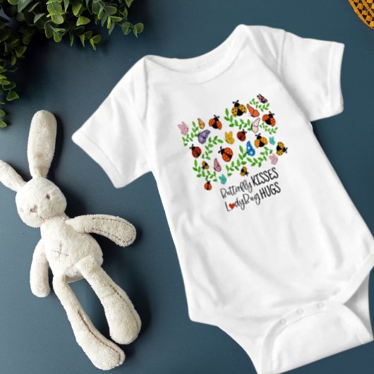 ちょうちょのキス、てんとう虫のハグ ベビーボディスーツ