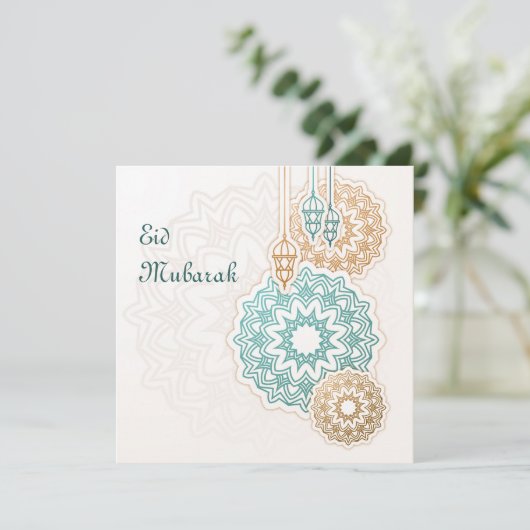 ちょうちんと飾り付きのハッピーエイド·ムバラク シーズンカード (スタンド正面)