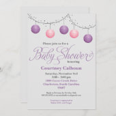 ちょうちんのベビーシャワー 招待状 (正面/裏面)