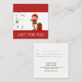 ちょうどあなたのために小妖精や小人のクリスマスのギフトカード証明書 割引カード (正面/裏面)