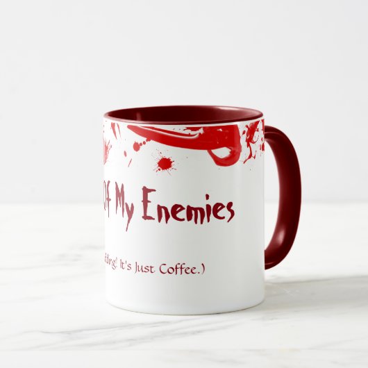 ちょうどからかっている私の敵の血! それはちょうどコーヒーです マグカップ (正面右)