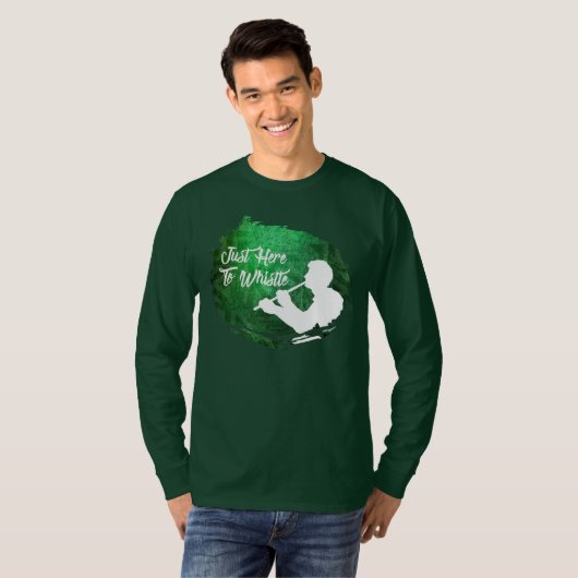 ちょうどここにメンズ長袖のワイシャツを笛を吹くため Tシャツ (正面フル)