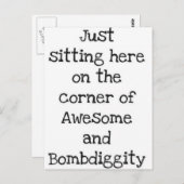 ちょうどここに座っている ポストカード (正面/裏面)