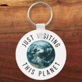 ちょうどこの惑星を訪れる キーホルダー (正面)