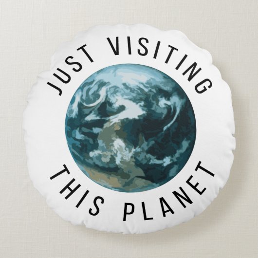 ちょうどこの惑星を訪れる ラウンドクッション (正面)