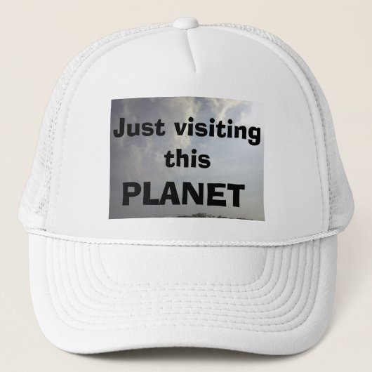 ちょうどこの惑星トラック運転手の帽子を訪問する キャップ (正面)