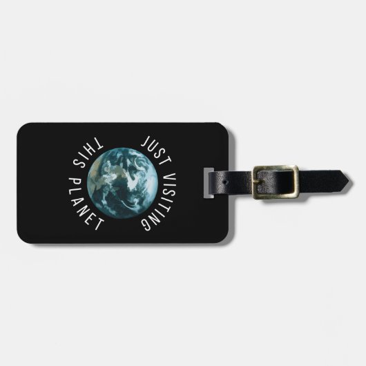 ちょうどこの惑星ブラックを訪問 ラゲッジタグ (正面横)