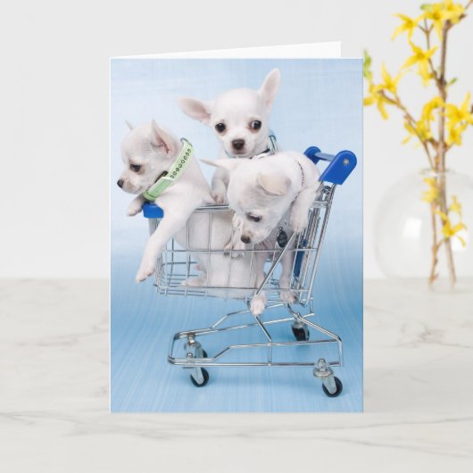 ちょうどこんにちは言います カード (黄色い花)