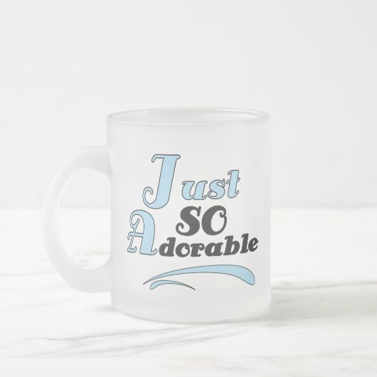 ちょうどそう愛らしい フロストグラスマグカップ (左)