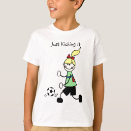 ちょうどそれをサッカー蹴ります Tシャツ