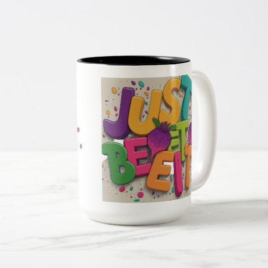 ちょうどそれを見る ツートーンマグカップ (正面右)