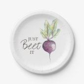 ちょうどそれを見る |野菜の水彩 ペーパープレート (正面)