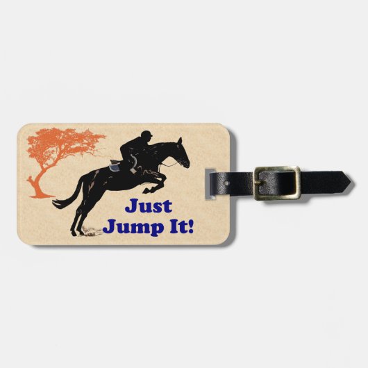 ちょうどそれを跳んで下さい! 馬 ラゲッジタグ (正面横)
