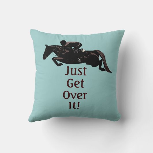 ちょうどそれを馬のジャンパーの枕を乗り越えて下さい クッション (裏面)