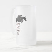 ちょうどそれを馬のジャンパーを乗り越えて下さい フロストグラスビールジョッキ (正面左)