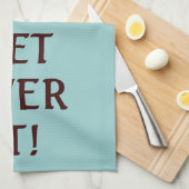 ちょうどそれを馬の跳躍を乗り越えて下さい キッチンタオル (四つ折り)