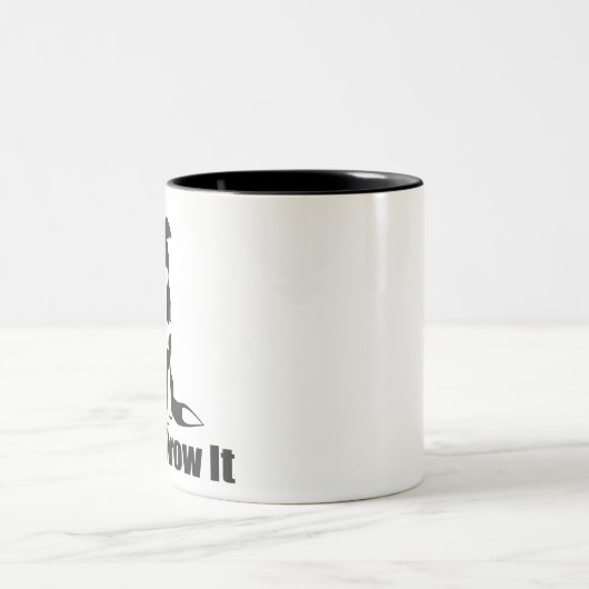 ちょうどそれを|のボーダーコリー犬投げて下さい ツートーンマグカップ (中央)