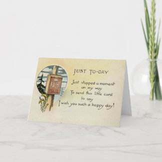 ちょうどので挨拶状(1921年) カード