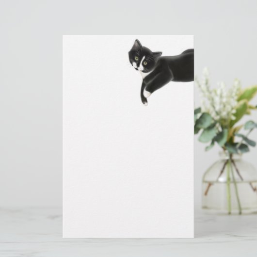 ちょうどぶら下がったな猫の文房具 便箋 (スタンド正面)