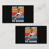 ちょうどアメリカ国旗のチキンビール花火t 名刺 (正面/裏面)