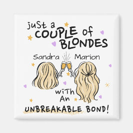 "ちょうどカップル金髪"名前をカスタムするマグネットギフト マグネット