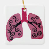 ちょうどクリスマスのオーナメントを呼吸して下さい セラミックオーナメント (正面)