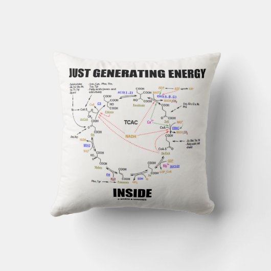 ちょうどクレブスサイクルユーモアの中でエネルギーを生成 クッション (裏面)