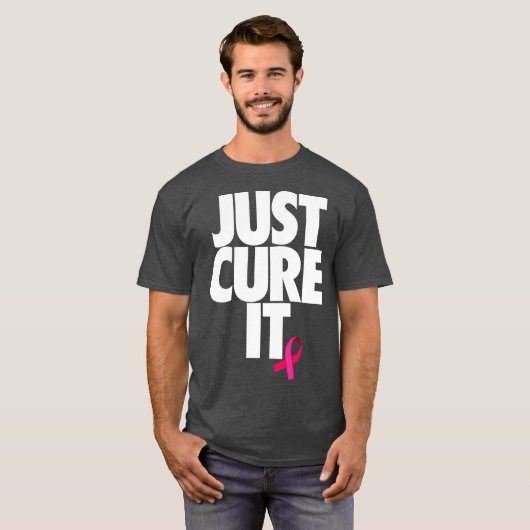 ちょうどクールそれがピンクリボン乳がん治療する Tシャツ (正面フル)