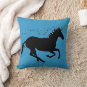 ちょうどシルエットのユニコーンを信じて下さい クッション (ブランケット)