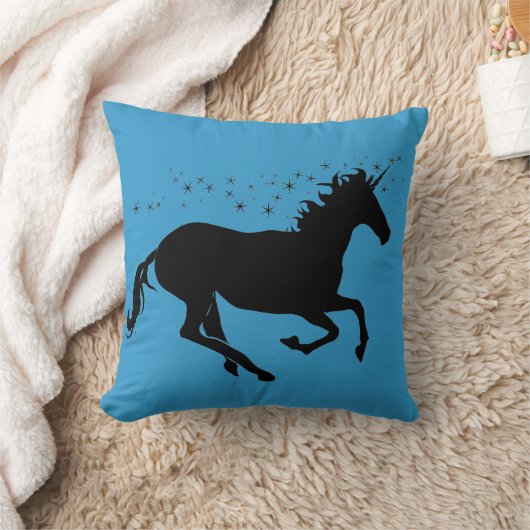 ちょうどシルエットのユニコーンを信じて下さい クッション (ブランケット)