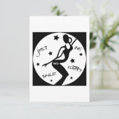 ちょうどスマイルと幸せになれおもしろいば、スティック女性 サンキューカード (スタンド正面)