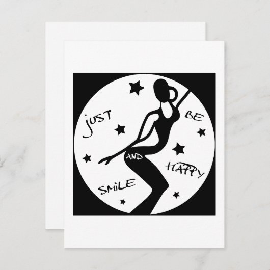 ちょうどスマイルと幸せになれおもしろいば、スティック女性 シーズンカード (正面/裏面)