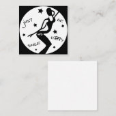 ちょうどスマイルと幸せになれおもしろいば、スティック女性 ノートカード (正面/裏面)