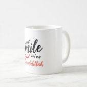 ちょうどスマイルと言うアルハムデュッラー コーヒーマグカップ (正面右)